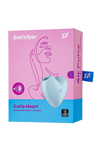 Стимулятор Satisfyer Cutie Heart, голубой