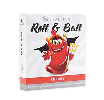 Презерватив-насадка с запахом вишни и шариками Sitabella Roll&Ball Cherry, 1 шт