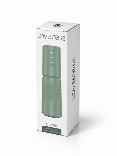 Мастурбатор-вагина с&nbsp;вибрацией и&nbsp;эффектом минета Closer, зеленый