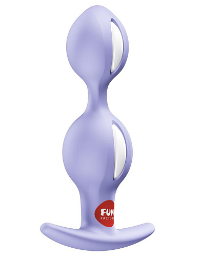 Анальные шарики со&nbsp;смещенным центром тяжести Fun Factory B&nbsp;Balls Duo, лавандовые