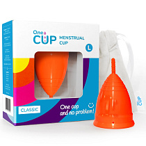 Менструальная чаша OneCUP Classic размер L, оранжевая