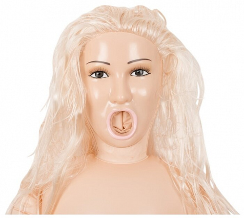 Надувная секс-кукла с 3D головой и вибрацией Cum Swallowing