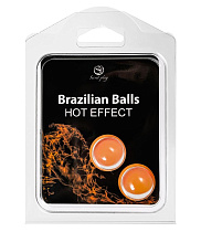 Массажное масло в шариках Secret Play Brazilian Balls с разогревающим эффектом, 2 x 4 г