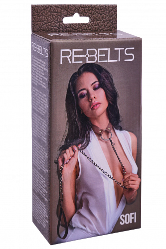 Чокер на&nbsp;поводке Rebelts Sofi, коричневый