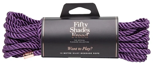 Шелковая веревка Fifty Shades Want to Play? 10 м