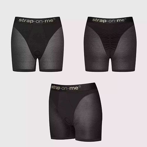 Трусики-шорты для страпона Strap-on-me Halo,&nbsp;XL