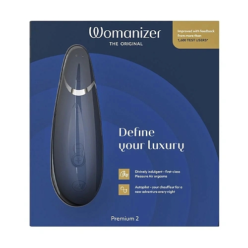 Вакуумный стимулятор Womanizer Premium 2, синий