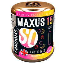 Цветные ароматизированные презервативы Maxus SO Exotic Mix, 15 шт