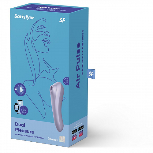 Вакуумный стимулятор с ДУ Satisfyer Dual Pleasure, фиолетовый