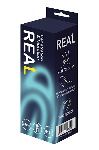 Реалистичный дилдо с вибрацией, пенетрацией и ДУ Real 20.5 см
