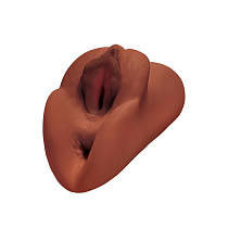 Двойной реалистичный мастурбатор вагина-анус PDX Plus Perfect Pussy Double Stroker Brown