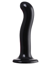 Фаллоимитатор для точки G на присоске Strap-on-me P&G Spot, XL, 19.8 см, черный