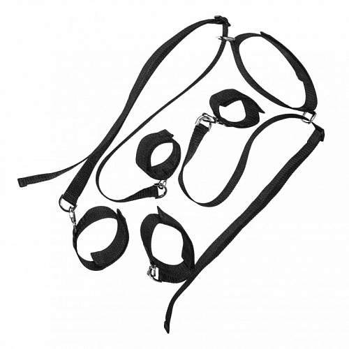 Комбинированная фиксация с ошейником, наручниками и поножами Джага-Джага
