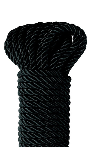 Шелковая веревка для связываний 9.75 м, черная
