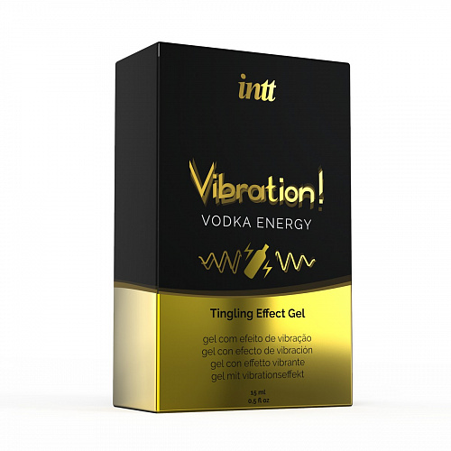 Жидкий вибратор Intt Vibration! Vodka Energy со вкусом коктейля водка и энергетик, 15 мл