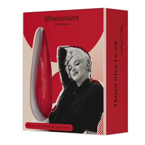 Вакуумный клиторальный стимулятор Womanizer Classic 2 Marilyn Monroe, красный