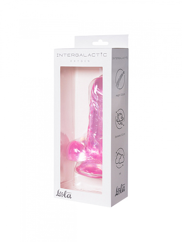 Прозрачный дилдо на присоске Lola Intergalactic Oxygen, 17.5 см, розовый