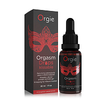 Съедобный стимулирующий клиторальный гель Orgie Orgasm Drops Kissable, 30 мл