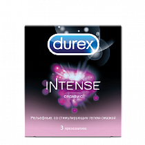 Рельефные презервативы с возбуждающей смазкой Durex Intense Orgasmic, 3 шт