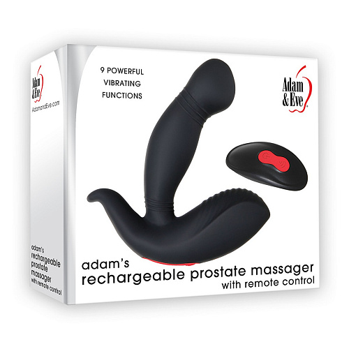 Массажер с вибрацией и ДУ Adam & Eve Adam’s Rechargeable Prostate Massager