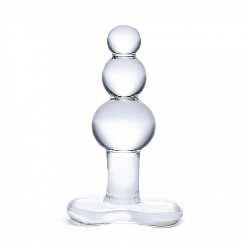 Стеклянный анальный стимулятор Glas Beaded Glass Butt Plug, диам. 2.2 см