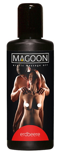 Эротическое массажное масло Magoon с ароматом клубники, 100 мл