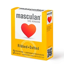 Рельефные презервативы Masculan Classic Type 3 Dotty&Ribbed, 3 шт