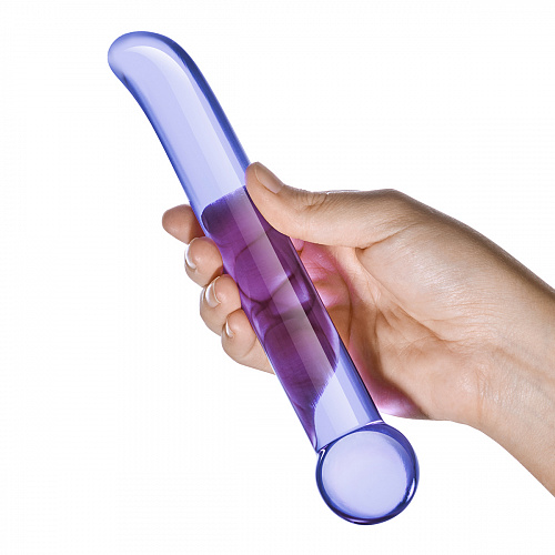 Стеклянный фаллоимитатор для точки G Glas Purple G-Spot Tickler, 18 см