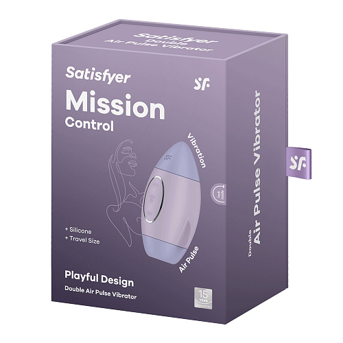 Вакуумно-волновой стимулятор клитора Satisfyer Mission Control, фиолетовый