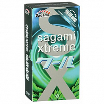 Тонкие ароматизированные презервативы с запахом мяты Sagami Xtreme Mint, 10 шт