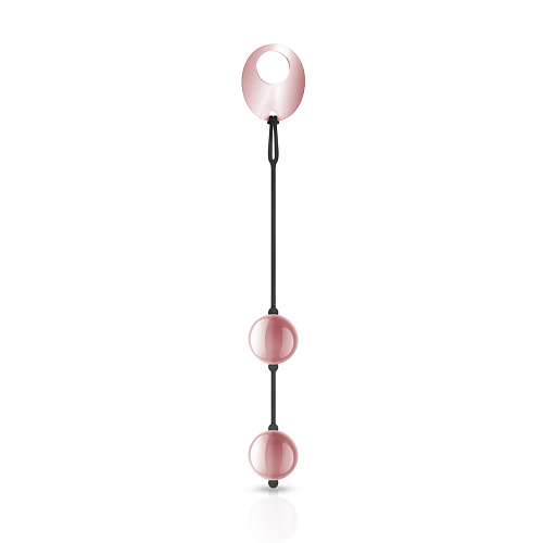 Маленькие металлические вагинальные шарики Rosy Gold Nouveau Ben Wa Balls, диам. 2.8 см