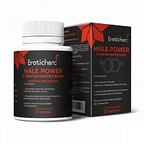 Возбуждающие капсулы для мужчин Erotic Hard Male Power с пантогематогеном, 20 шт