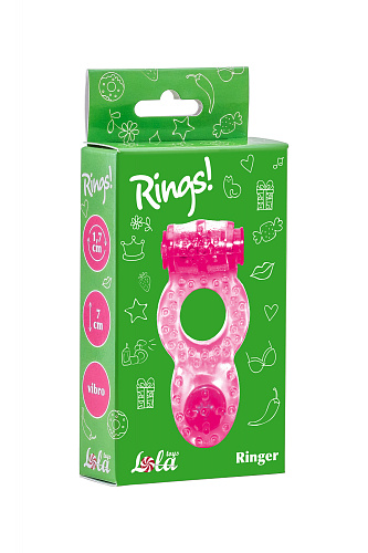 Эрекционное кольцо с вибрацией и стимуляцией мошонки Rings! Ringer