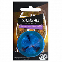 Презерватив-насадка с маленькими усиками и ароматом Sitabella 3D Шампанское Торжество, 1 шт